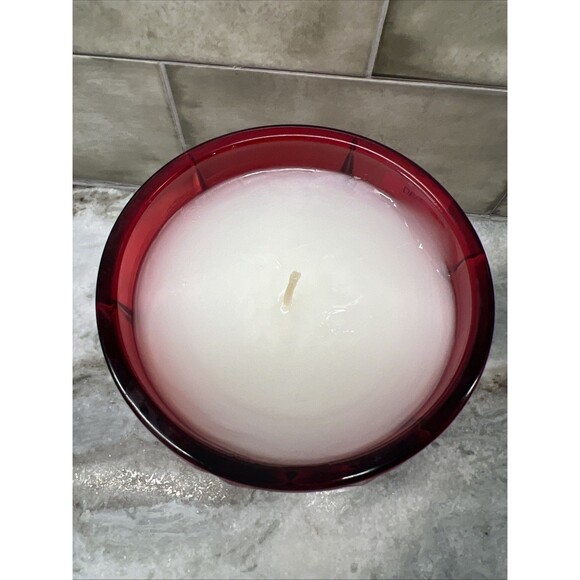 Marquis By Waterford Brookside Red Hurricane Candle RUBY Red ~ Cinnamon RARE - Picture 5 of 9